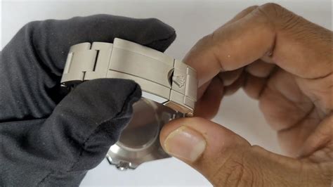 how to adjust band on rolex|rolex folding clasp adjust size.